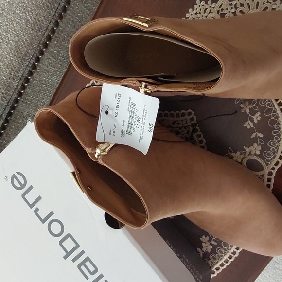 Liz Claiborne Shoes - Liz Claiborne 11 W Camel micro ankle boots**Was $70**